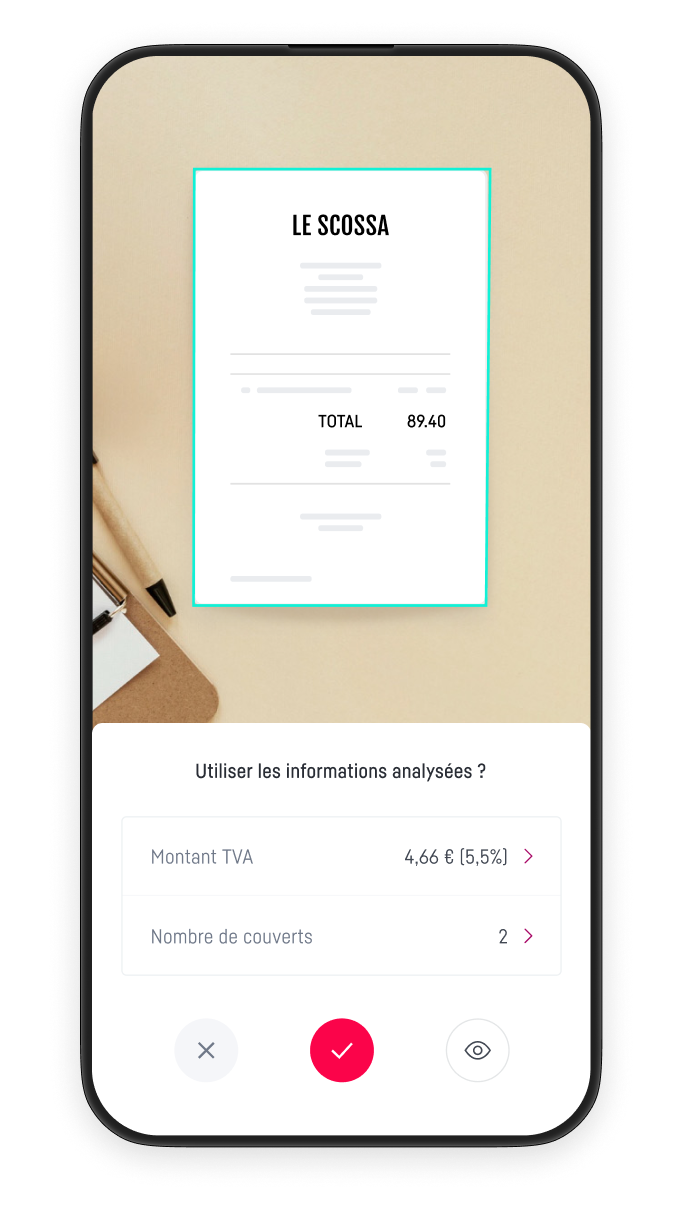 fonctionnalité scan du smartphone